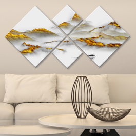 Wallity Conjunto de 4 Cuadros Decorativos de MDF Multicolor